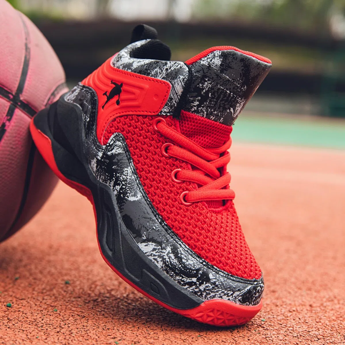 Basketballschuhe für Kinder und Jugendliche, rutschfeste atmungsaktive Sportschuhe für Training und Freizeit