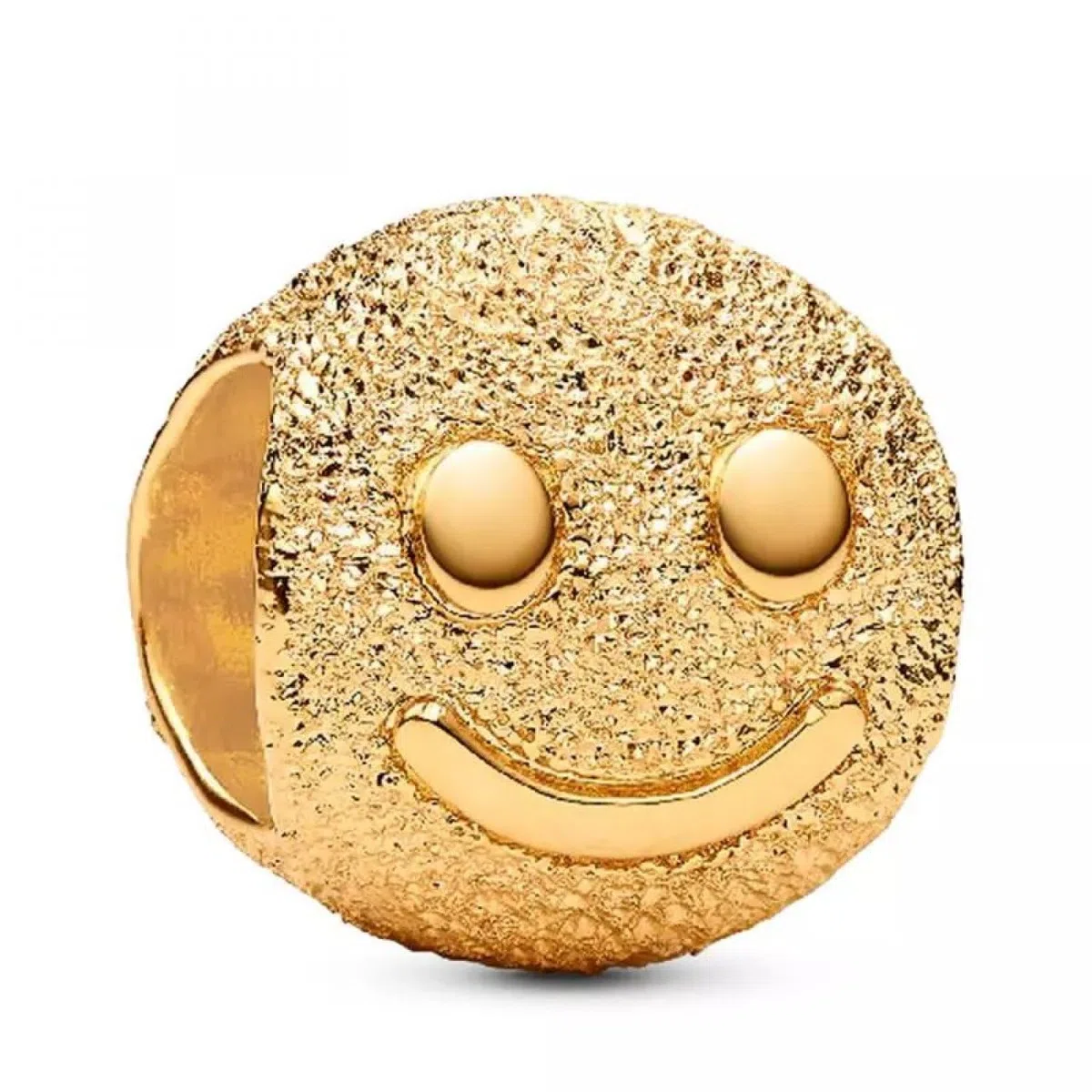 PANDORA Textured happy face 764526C00 Charm Anhänger