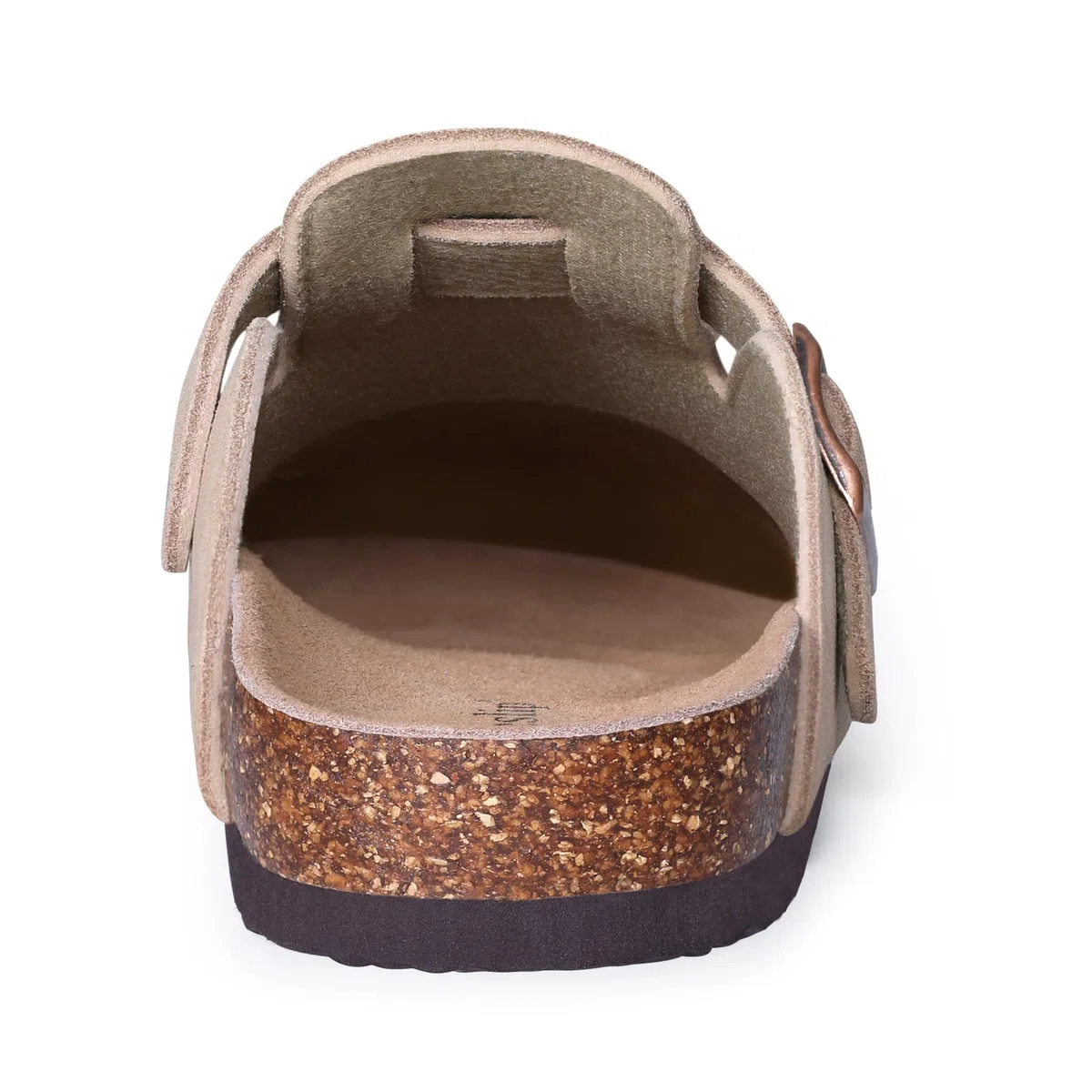 Beslip Wildleder Clog für Damen Weiches Kork Fußbett Leder Pantoletten Komfort Kartoffel Schuhe mit Arch Support, Frauen Größe