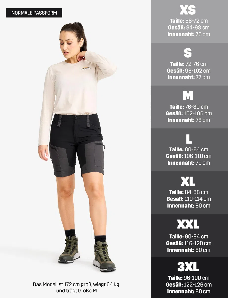 RevolutionRace RVRC GP Shorts für Damen, strapazierfähige und belüftete Wandershorts für alle Outdoor-Aktivitäten
