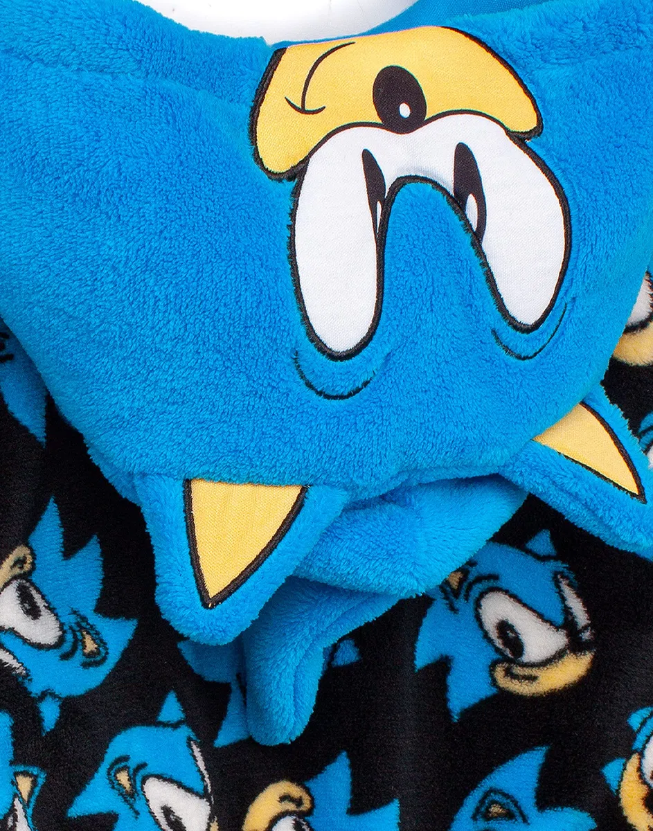 Sonic The Igeles Dressing Gown Kinder Jungen Charakter Kostüm Bademantel