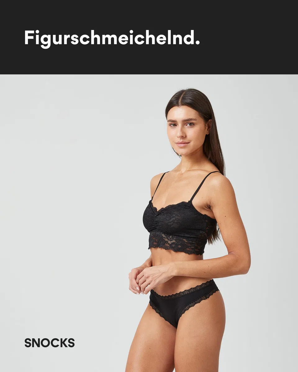 Snocks Tanga Damen mit Spitze aus Bio-Baumwolle – atmungsaktiv & komfortabel, schneidet Nicht EIN – sexy Unterhosen & Unterwäsche für Frauen – Thongs Women – Gr. XS - 4XL