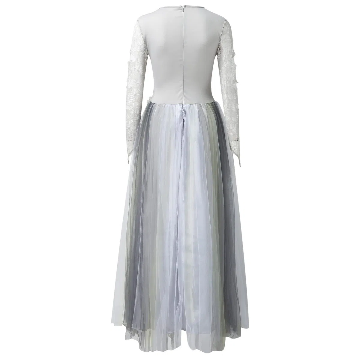 Generisch Halloween Kostüm Damen Vintage Schön Frauen Langarm Lace O Neck 2pices Set Cosplay Retro Kleid Great Maxi Vintage für Cosplay Kleid mit Schal Bekleidung für Cosplay Bühne Performance Party
