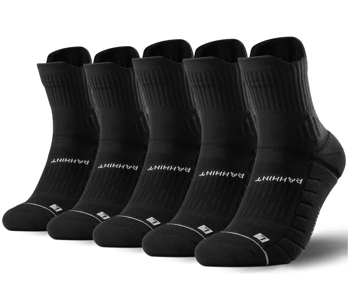 Rahhint 5 Paar Coolmax Wandersocken Sommer Quarter Anti-Blasen Atmungsaktiv Trekkingsocken Kurz Outdoor Laufsocken für Herren Damen