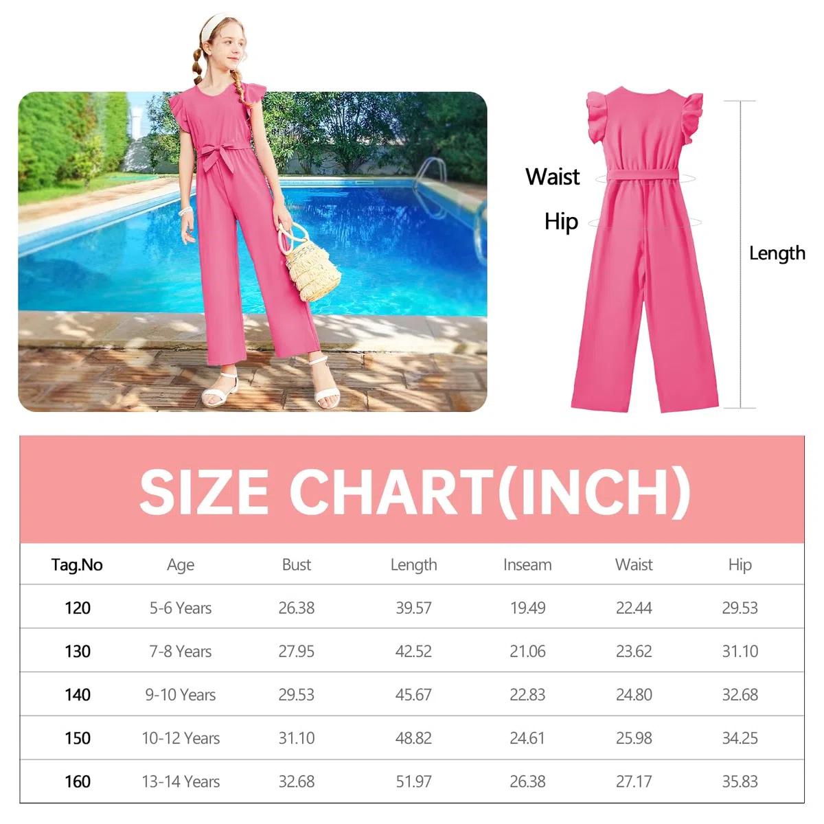 Mädchen Jumpsuit Modischer Strampler