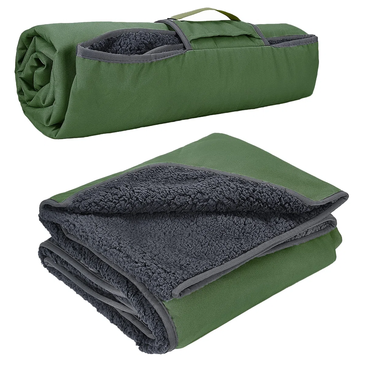 Kato Tirrinia wasserdichte Outdoor-Decke - Wasserfeste Thermo Campingdecke Reisedecke Picknickdecke mit Sherpa-Futter, Wärme Isolierdecke für Camping Auto und Hund, 150 x 200 cm