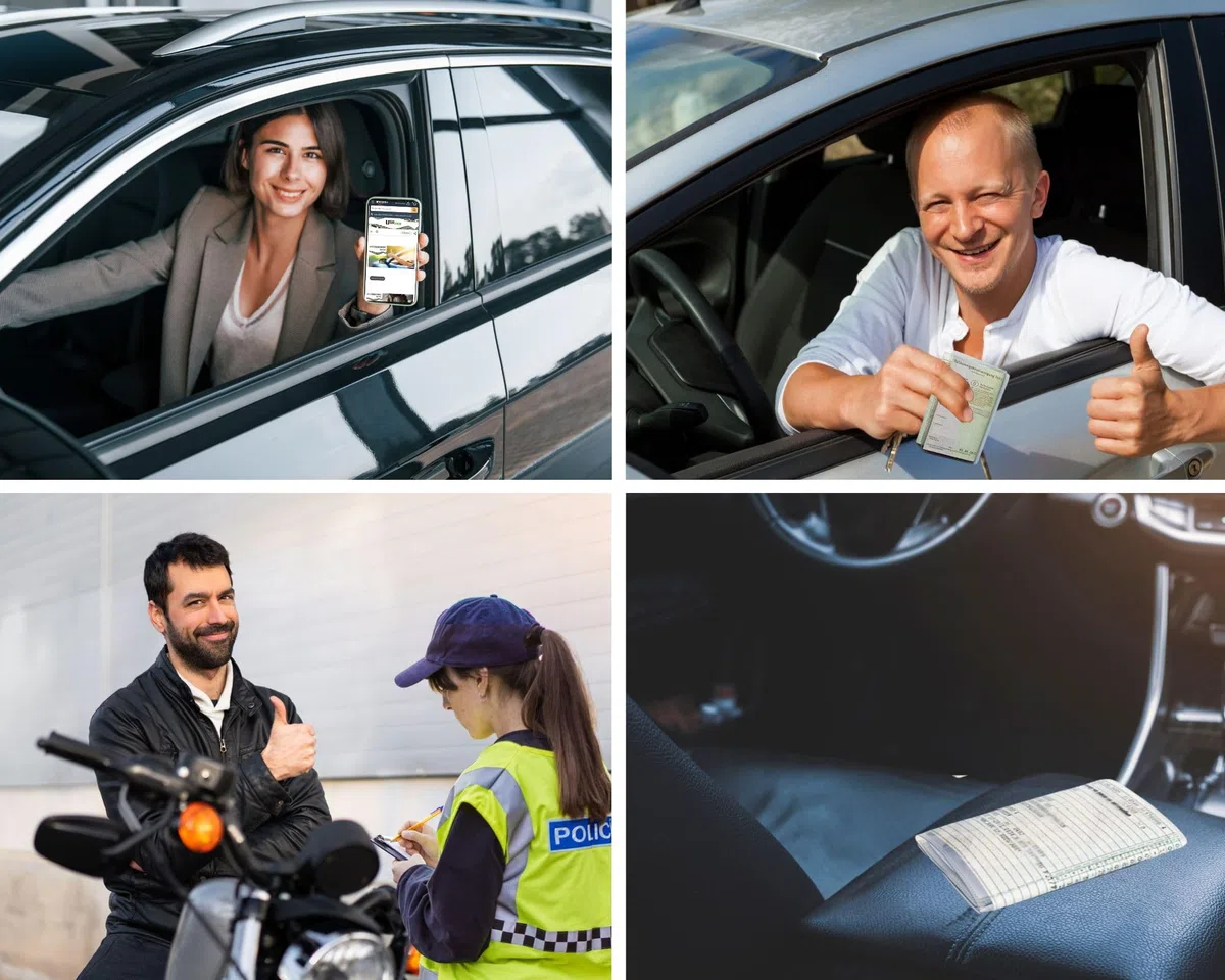 Ugozen 3-stückige Transparente PVC-Fahrzeugschein-Hülle - Robust, Schmutzabweisend, Passgenau - Made in France