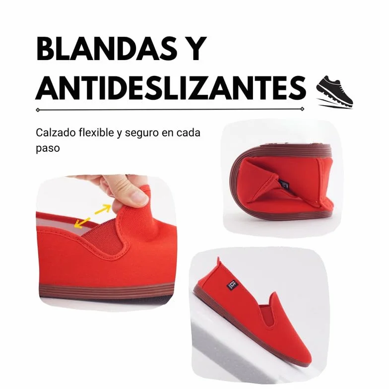 E55 - Kung-Fu Sneaker aus Segeltuch und Verschluss mit Gummizug, leicht und bequem mit flexibler Gummisohle, hergestellt in Spanien., rot, 45 EU