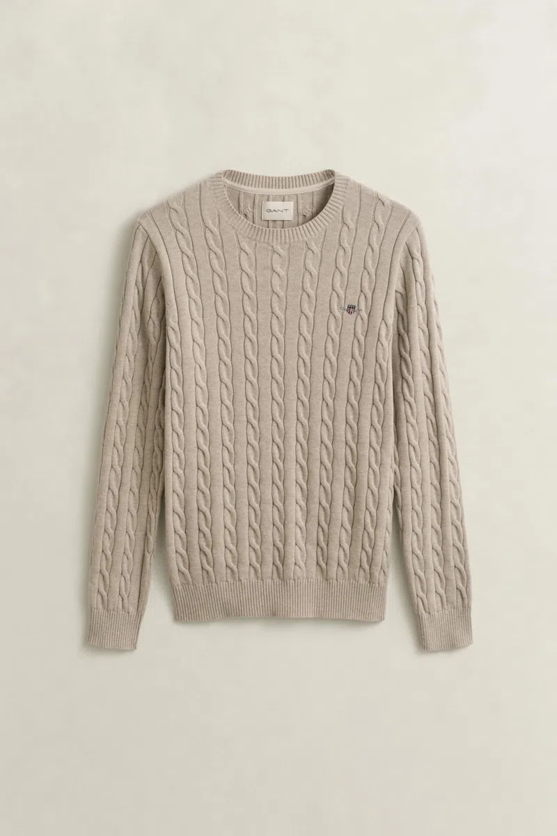 GANT Herren Cotton Cable C-Neck Pullover