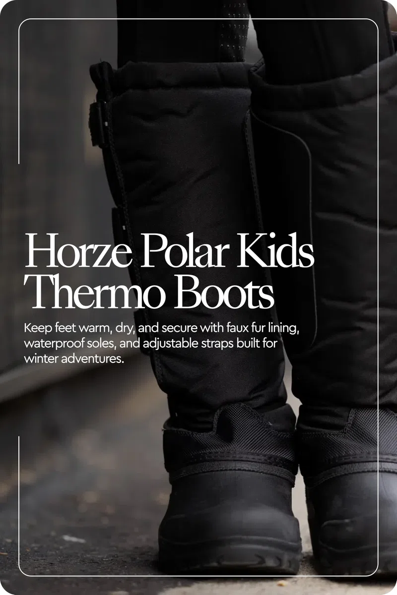 HORZE Kinder Thermo Reitstiefel Polar, Winterreitstiefel gefüttert, Thermo Reitschuhe Mädchen