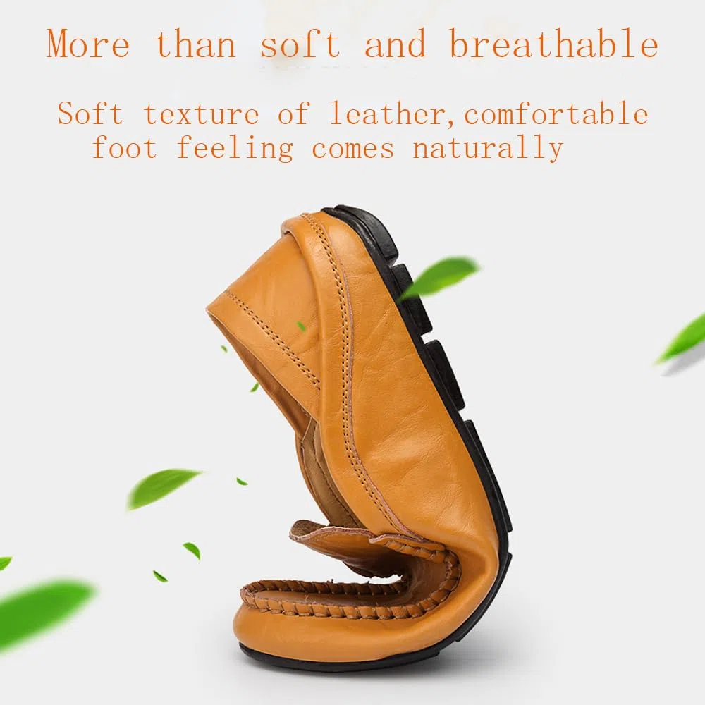 Mokassins Slipper Herren Leder Slip On Fahren Schuhe Leicht Weich Loafers Handgefertigt Flache Business Schuhe EU 39-EU 47