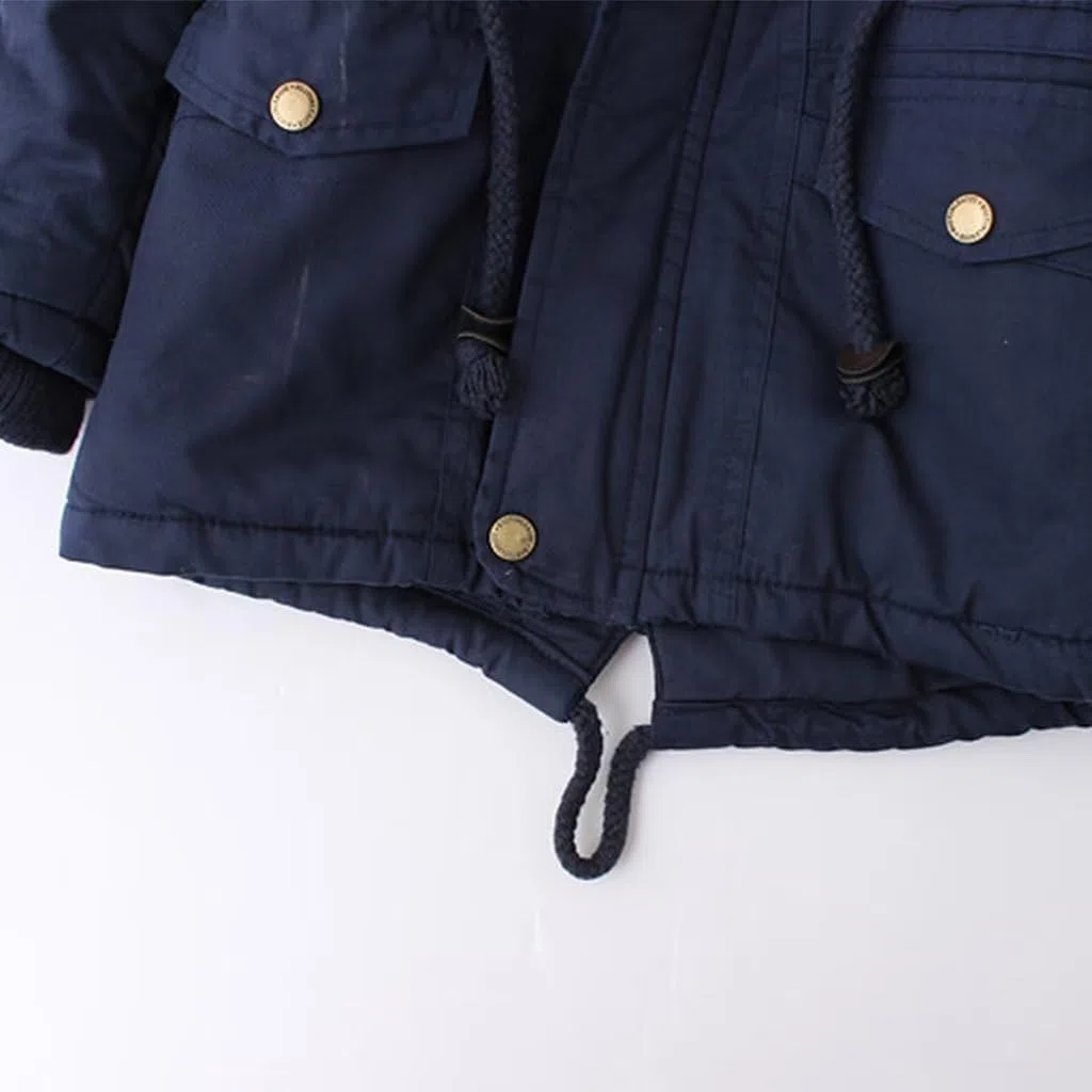 linboo Kinder Winterjacke Jungen Mädchen Warm Gefütterte Blouson Hoodie Dicke Mantel Parka Baby Wintermäntel