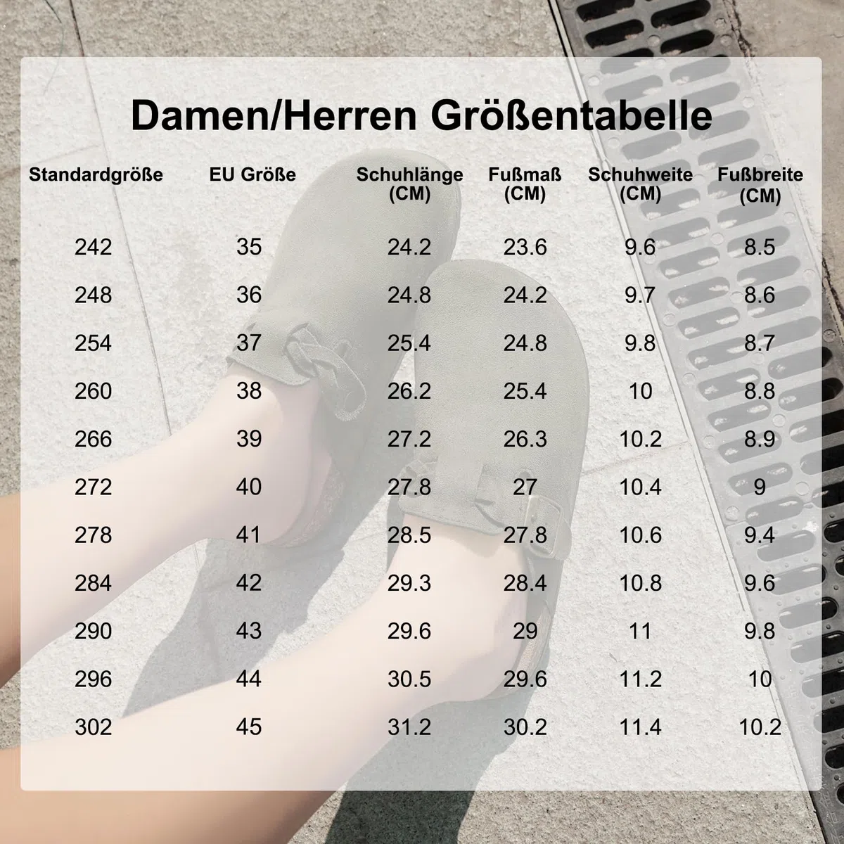 Unisex Clogs Pantoletten mit Kork Leder Hausschuhe Gartenschuhe mit Premium Fußbett