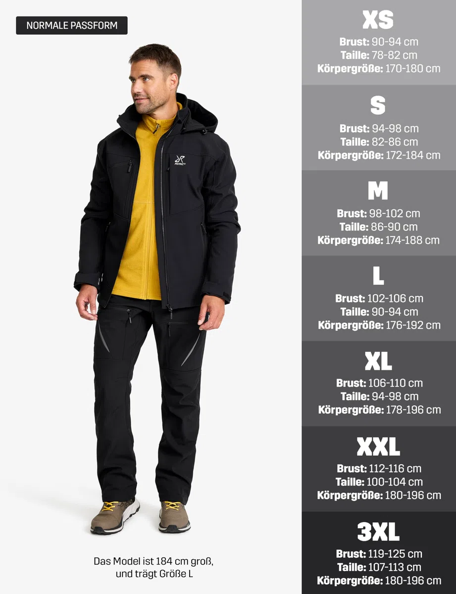 RevolutionRace Hiball Softshell Jacket für Herren, Outdoor Jacke für Wandern