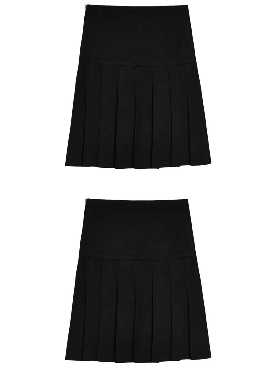 NEXT Mädchen Faltenröcke, 2er-Pack (3 bis 16 Jahre) – Slim Fit
