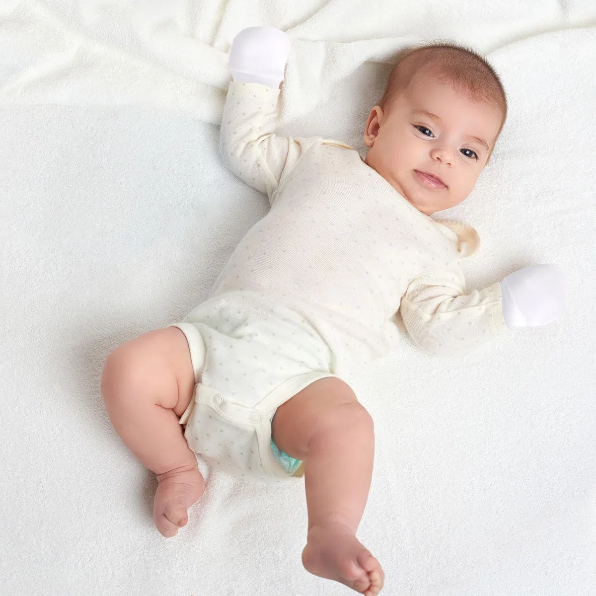 12 Paar Babyhandschuhe, Baumwolle Fäustlinge, Baby Handschuhe gegen Kratzen, Anti-Grab Fäustlinge für 0-6 Monate Baby Jungen und Mädchen