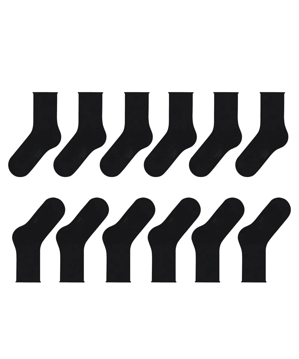 FALKE Damen Happy 6-Pack Socken atmungsaktive Baumwolle verstärkte Damensocken mit druckfreiem Rollbund ein Allrounder für Business und Alltag im Multipack 6 Paar