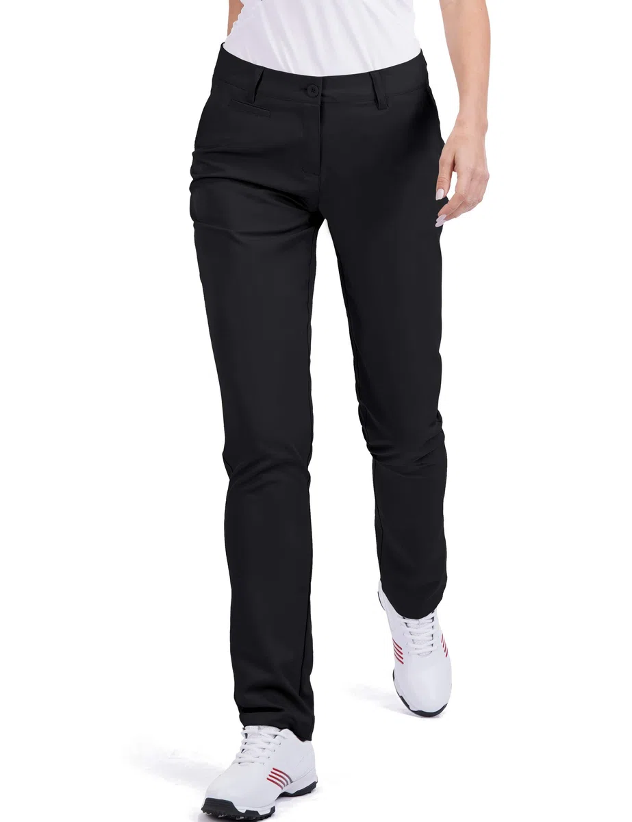 Damen-Golfhose, Stretch, gerade, leicht, atmungsaktiv, Twill - Schwarz - 44