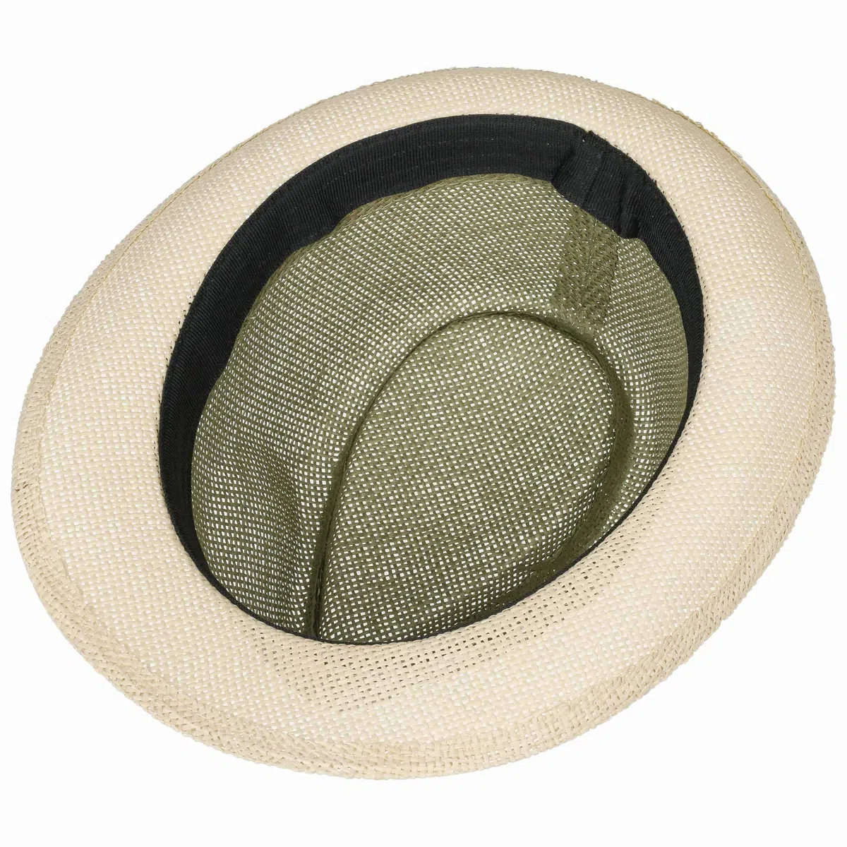 Lipodo Twotone Trilby Strohhut Farbverlauf Ripsband Damen Herren Frühling Sommer