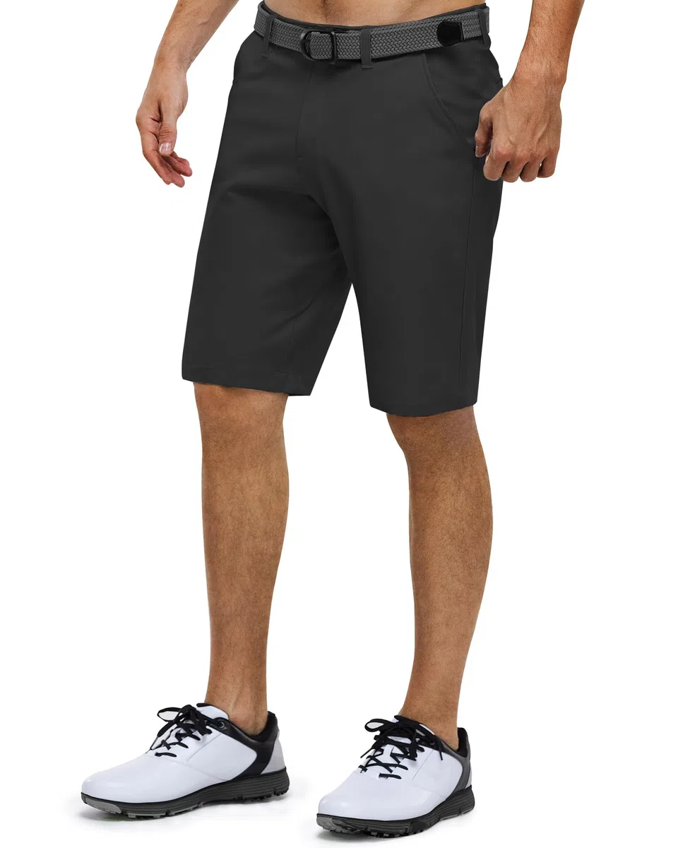 33,000ft Herren Golf Shorts Stretch Kurze Golfhosen Leichte Schnelltrocknende 11" Bermuda Shorts Kurze Hose mit 3 Tee-Halter Casual Shorts Arbeitshorts mit 5 Taschen für Golfen Arbeit