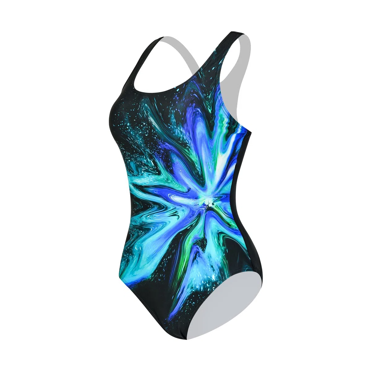 Veranobreeze Damen Sport Badeanzug Racerback Schwarz Sport Bademode