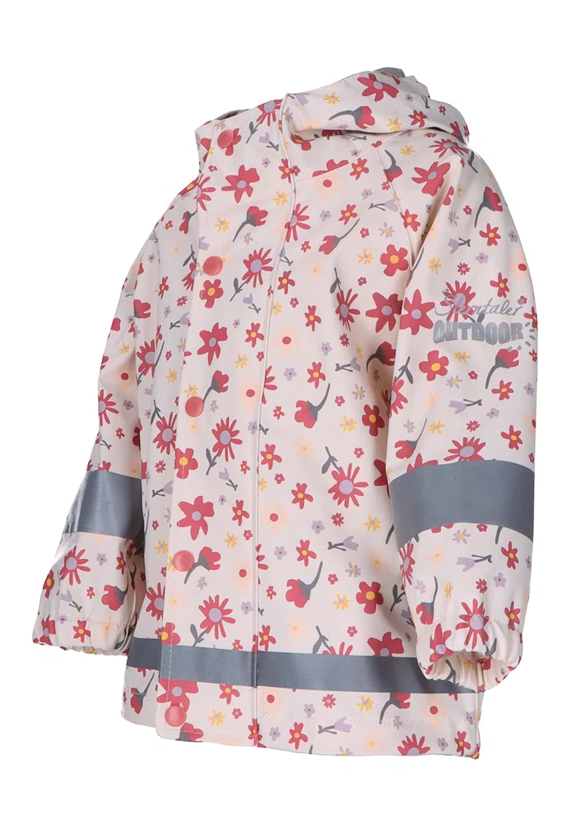 Sterntaler Baby Unisex Regenjacke Kinder Regenjacke Blumen - Regenjacke Kinder - Wasserdicht mit Reissverschluss und verschweißten Nähten - rosa