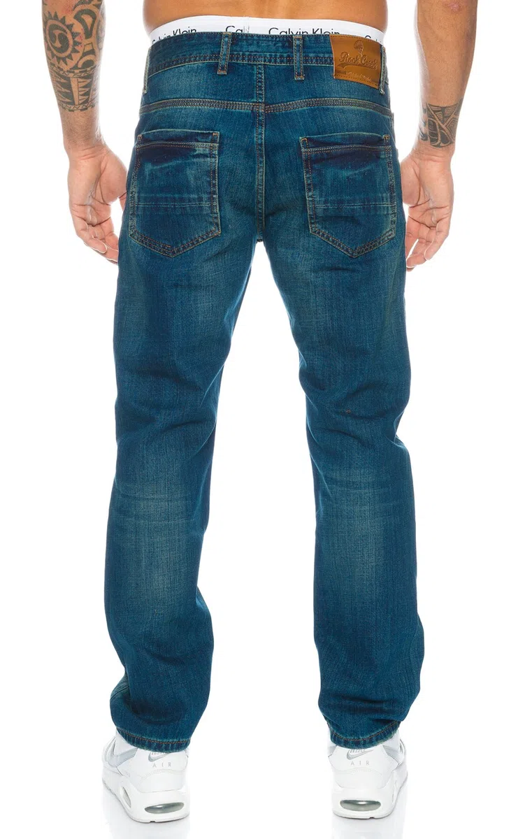 Rock Creek Herren Jeans Hose Denim Stretch Regular Fit Jeanshose Stonewashed W29-W44