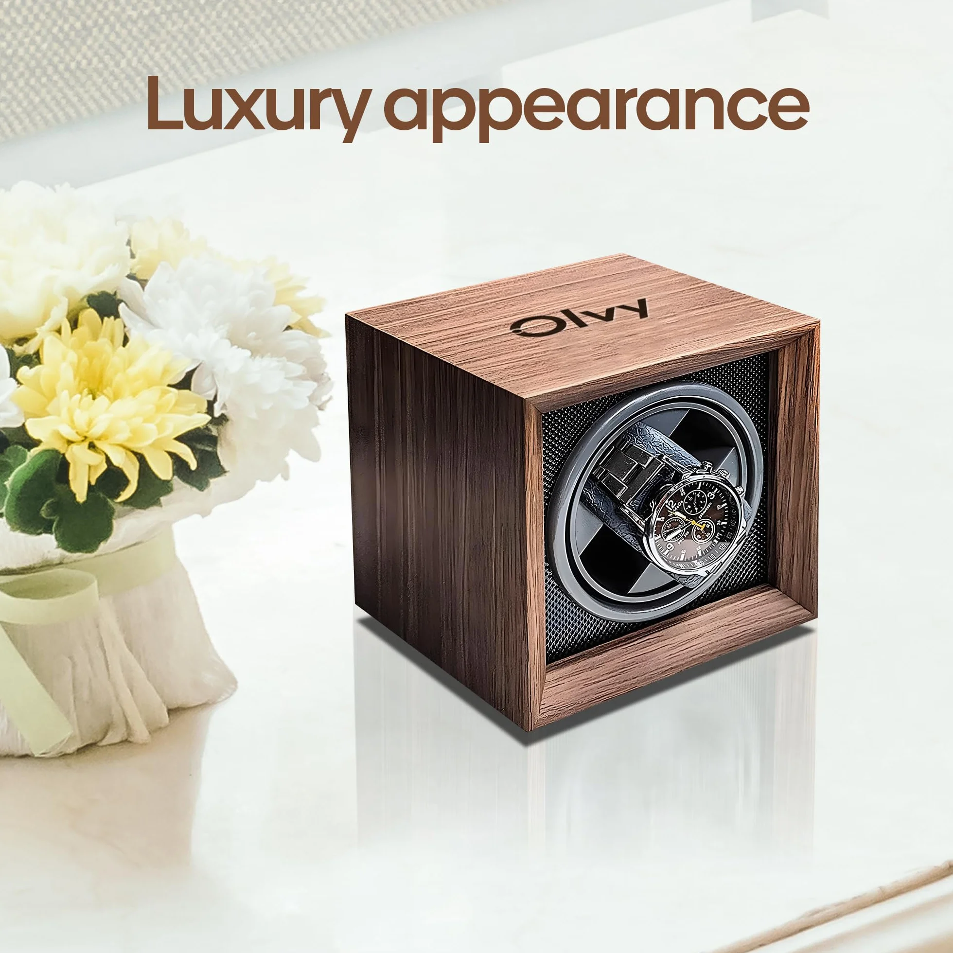 Olvy Uhrenbeweger für Automatikuhren, Extrem Leisem Motor, Watch Winder, Automatischer Uhrenbeweger, Watchwinder