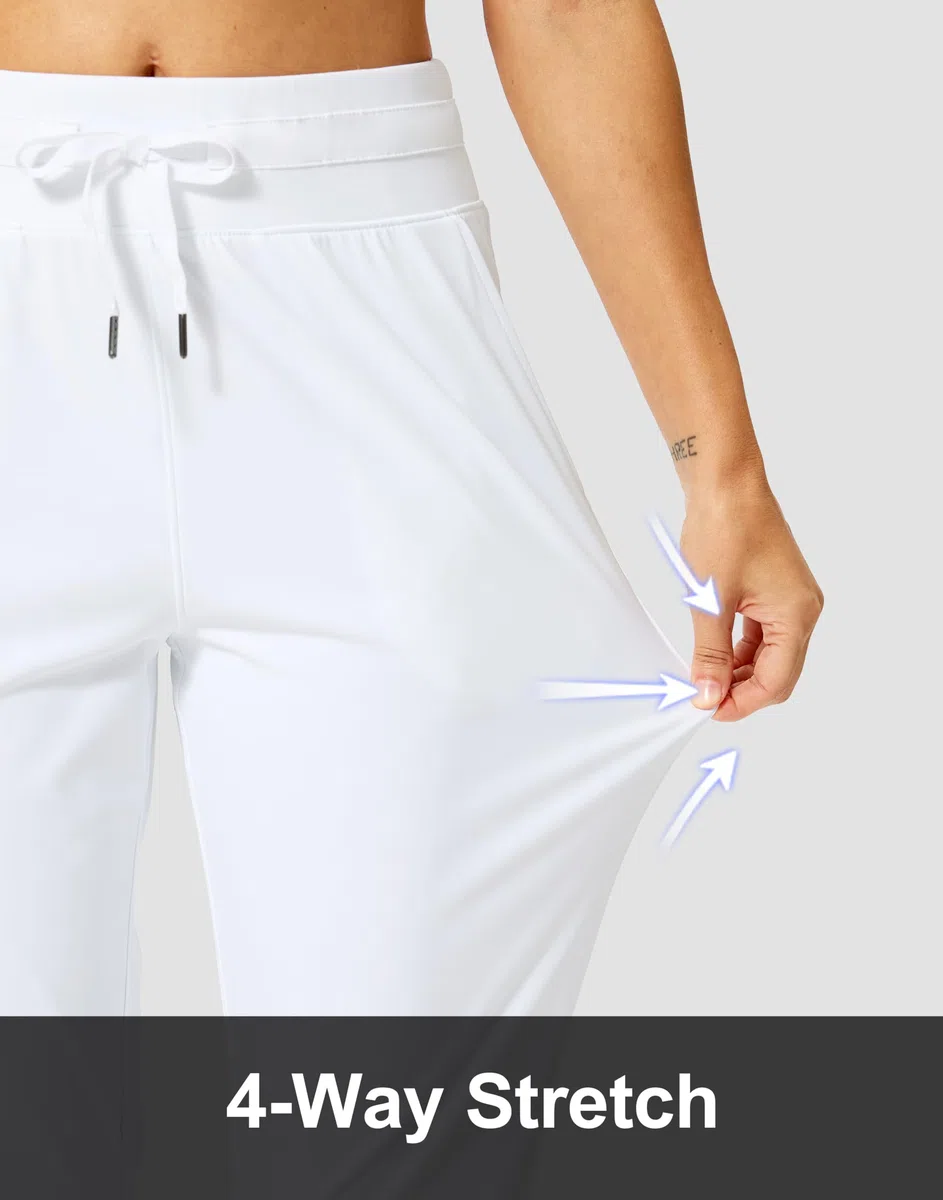 Soothfeel Damenhose mit 4 Taschen, 7/8 Stretch, hohe Taille, Sweathose, Reisen, athletisch, Arbeit, Golfhose für Frauen