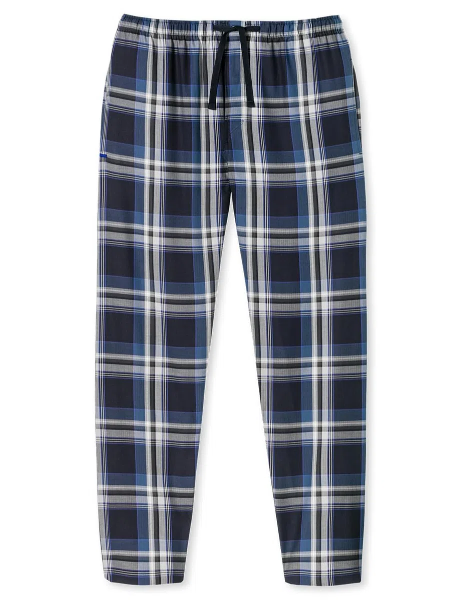 Schiesser Herren Schlafhose Lang Web - Mix + Relax - Organic Cotton Pyjamaunterteil (1er Pack)