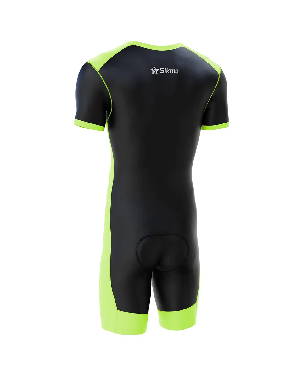 Sikma Mens Cycling Skinsuit Padded One Piece Trisuit Bike Top Short