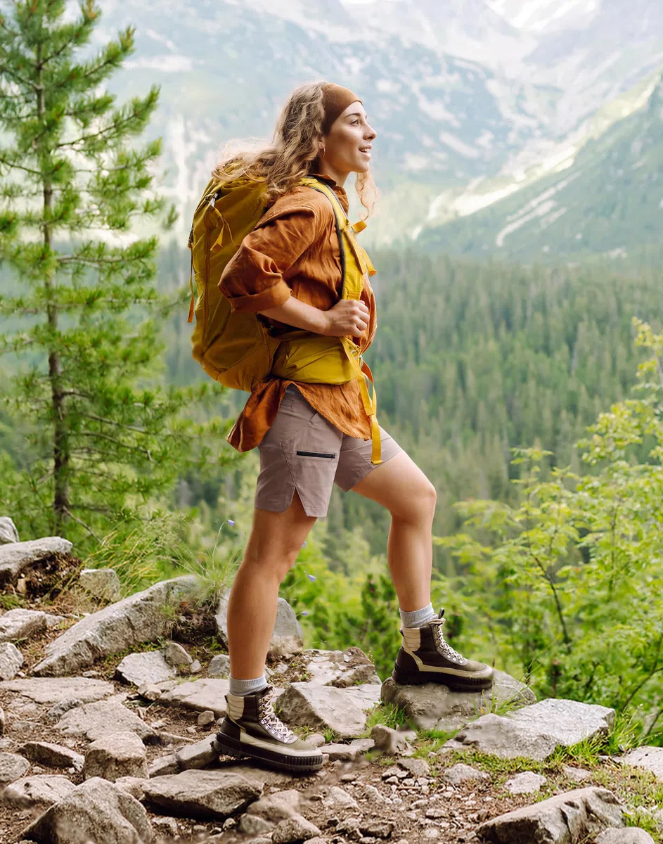 Pioneer Camp Wanderhose Damen Kurz Hose Shorts Damen Sporthose Bermuda Sommerhose,Schnelltrocknend Wasserabweisend,Wandern, Camping, Reisen, Angeln,Pendeln,Klettern