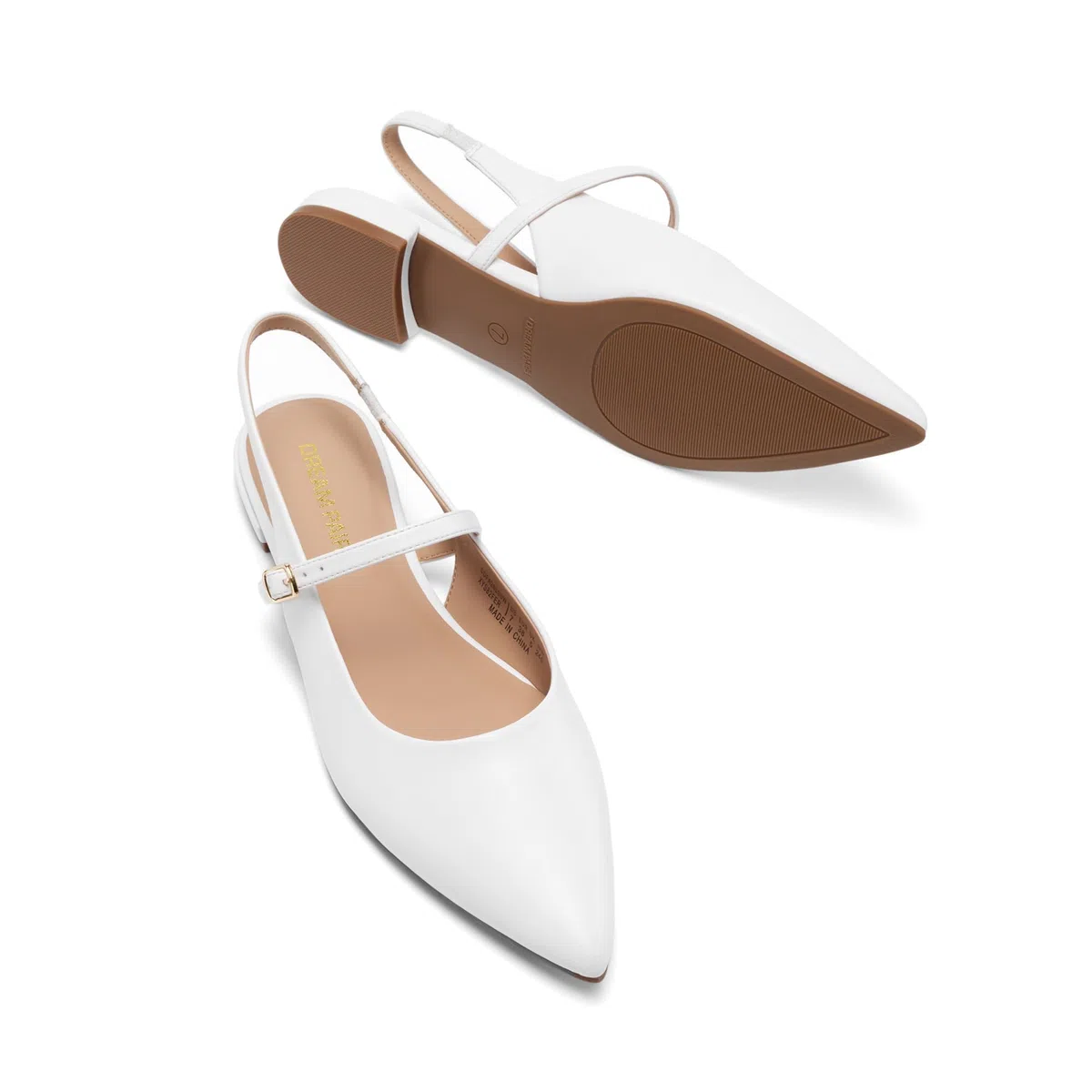 DREAM PAIRS Damen-Schuhe, lässig, spitzer Zehenbereich, Ballett-Komfort, weiche Slip-on-Flachschuhe