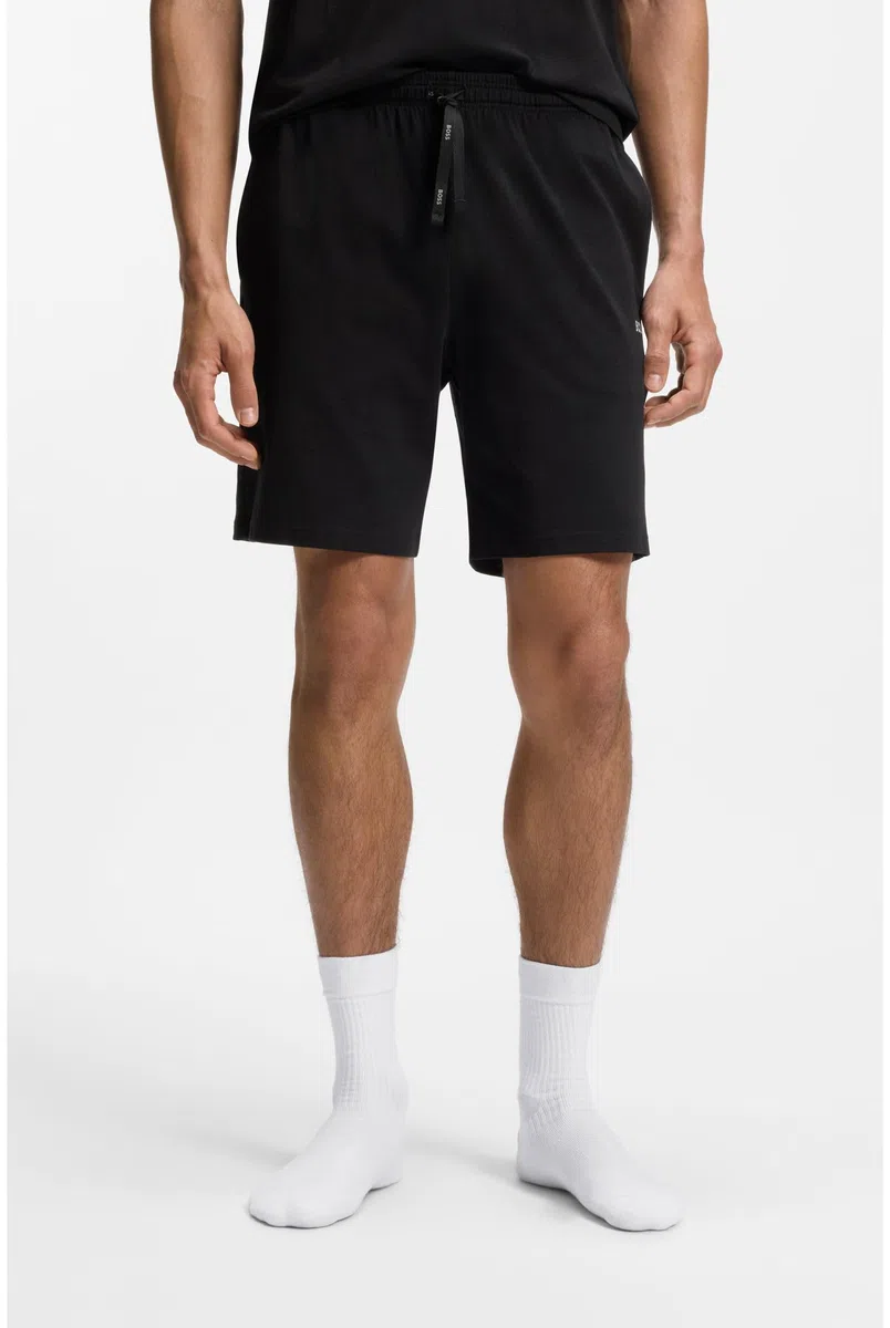 BOSS Herren Mix&Match Short CW Shorts aus elastischer Baumwolle mit Kontrast-Logo und Kordelzug