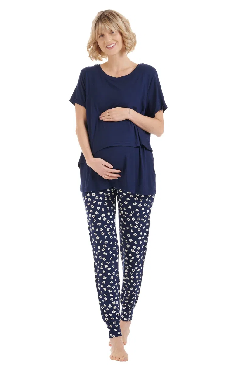 Herzmutter Stillpyjama-Umstandspyjama - Schlafanzug für Damen - Stillfunktion - Nachtwäsche für Schwangerschaft - Langarm - 2000 2950