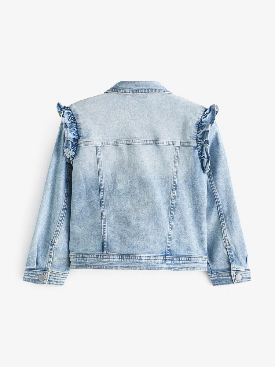 NEXT Mädchen Jeansjacke mit Rüschen 62-122