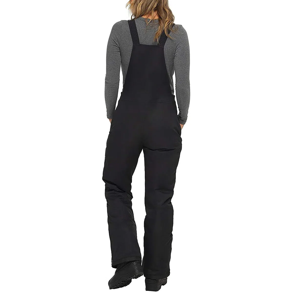 EMATOP Schneehose Damen Wasserdicht Winddicht Skihose Winter Warm Ski Overall Einfarbig Hosenträgerhose mit Taschen Softshellhose Reißverschluss Wanderhose Outdoor Sport Latzhose Thermohose