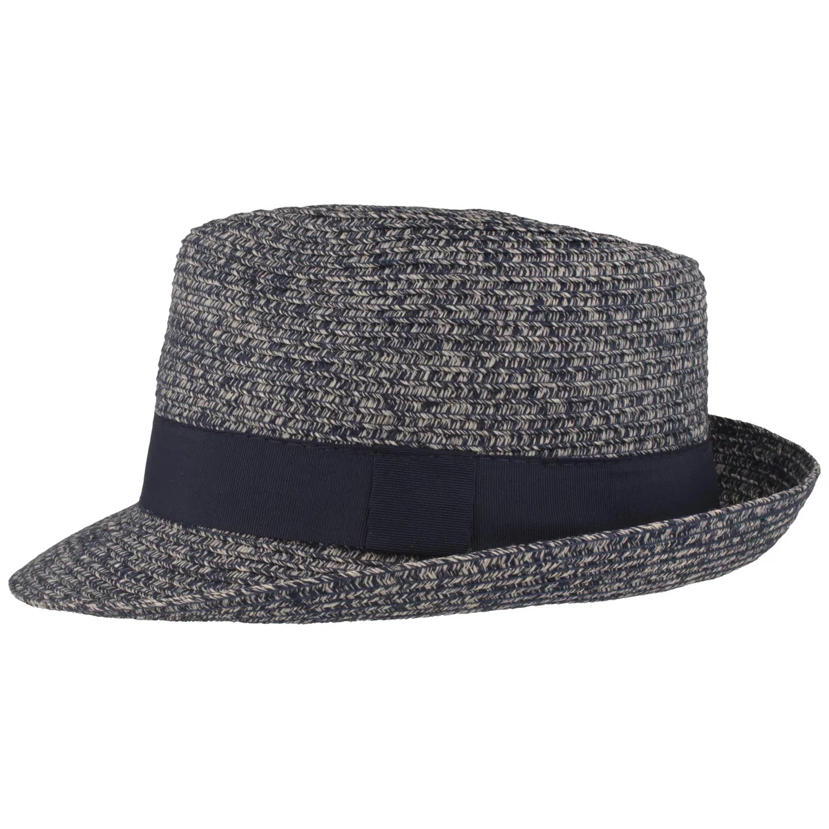 Breiter Strohhut Trilby Sommerhut Pork Pie Sonnenhut 100% Papier Hut knautschbar, farbige Ripsb-Garnitur, Hautfreundlich & Bequem