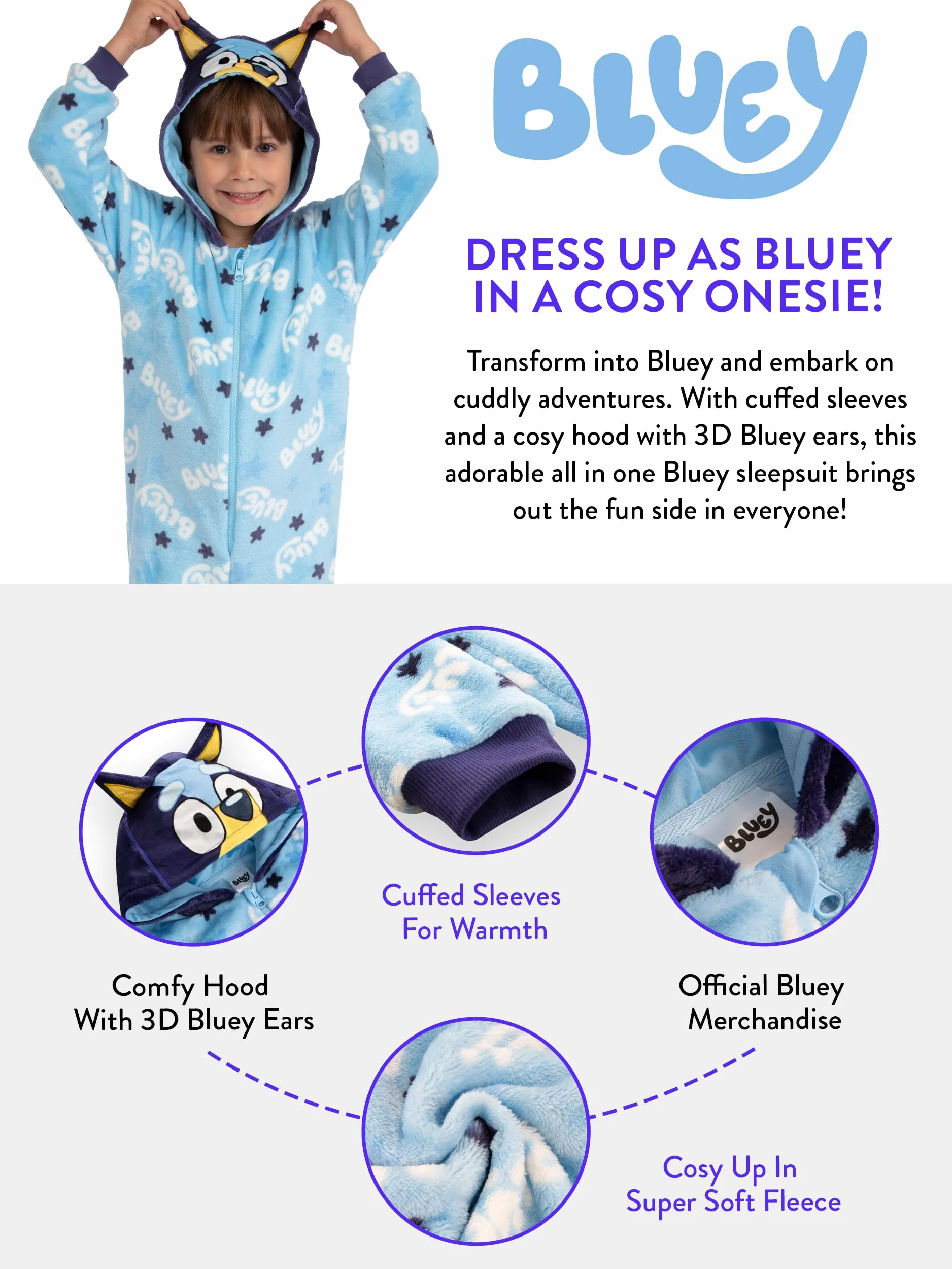 BlueY Onesie Kinder | Schlafoverall Kinder | Onesie Jungs Kuschelig | Schlafoveralls Für Jungen