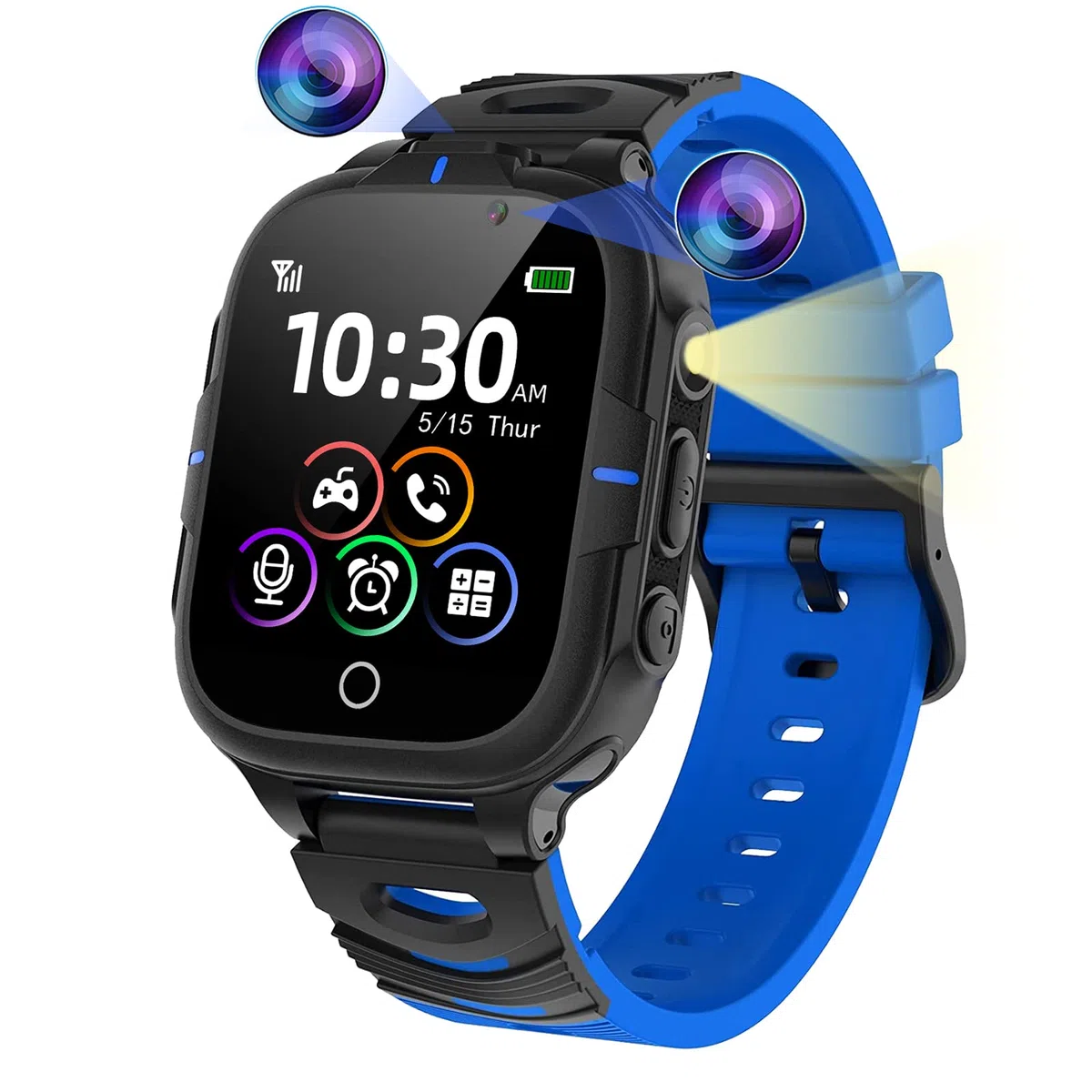 Smartwatch für Kinder Mit Telefon, SOS, 24 Spiele, MP3 Musik, Wecker, Recorder - Geschenk für Jungen und Mädchen (1 GB Micro-SD-Karte Enthalten)