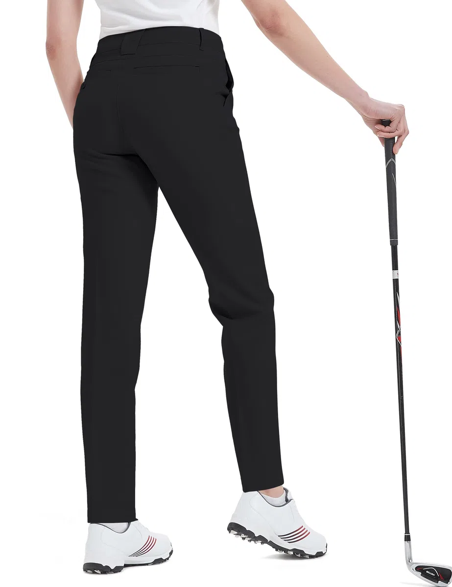 Damen-Golfhose, Stretch, gerade, leicht, atmungsaktiv, Twill - Schwarz - 44