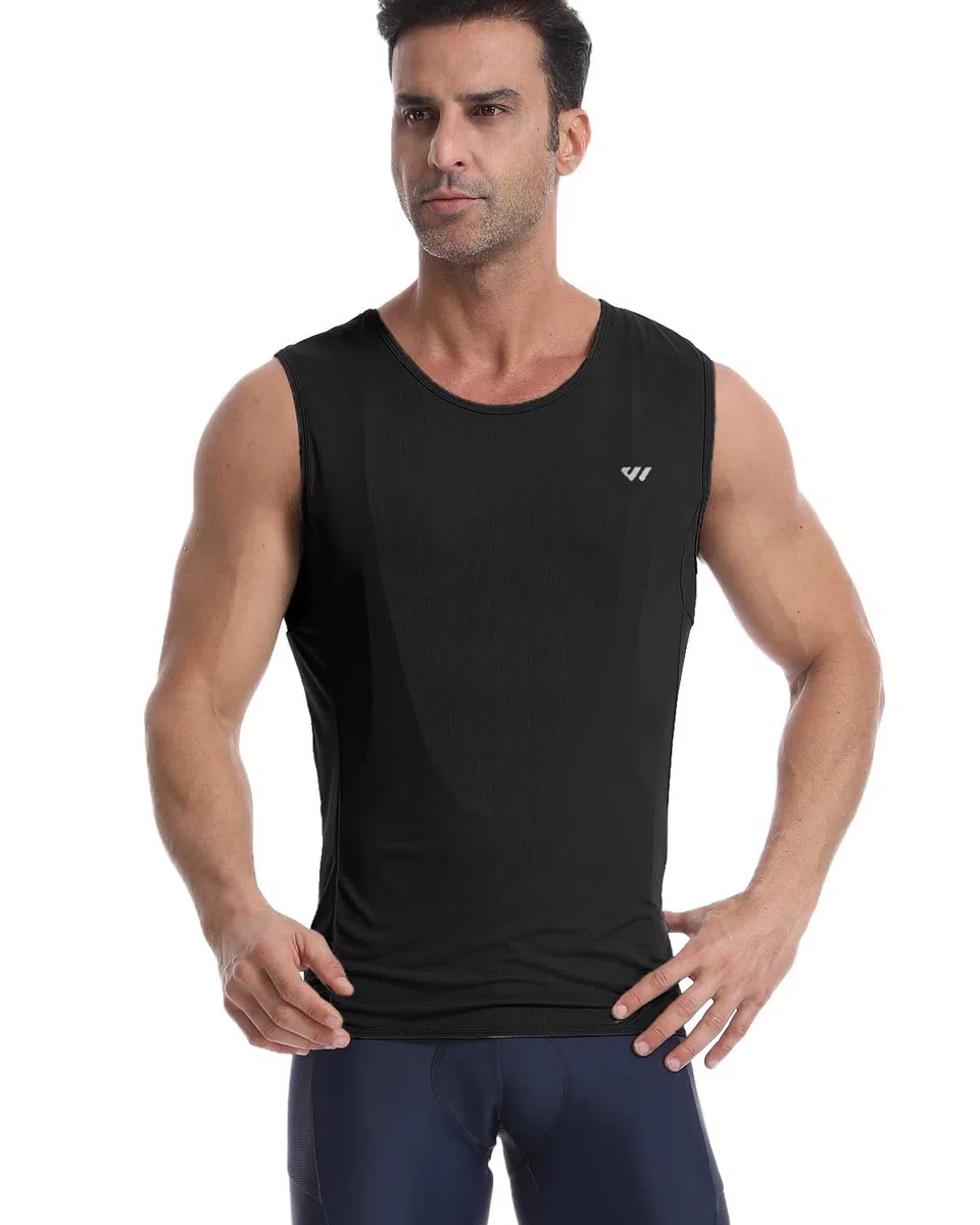 Lo.gas Rennrad Trikot Herren Ärmellos Radtrikot – Angenehm kühlend leicht Tanktop Fahrradtrikot mit Taschen für Radsport und Training