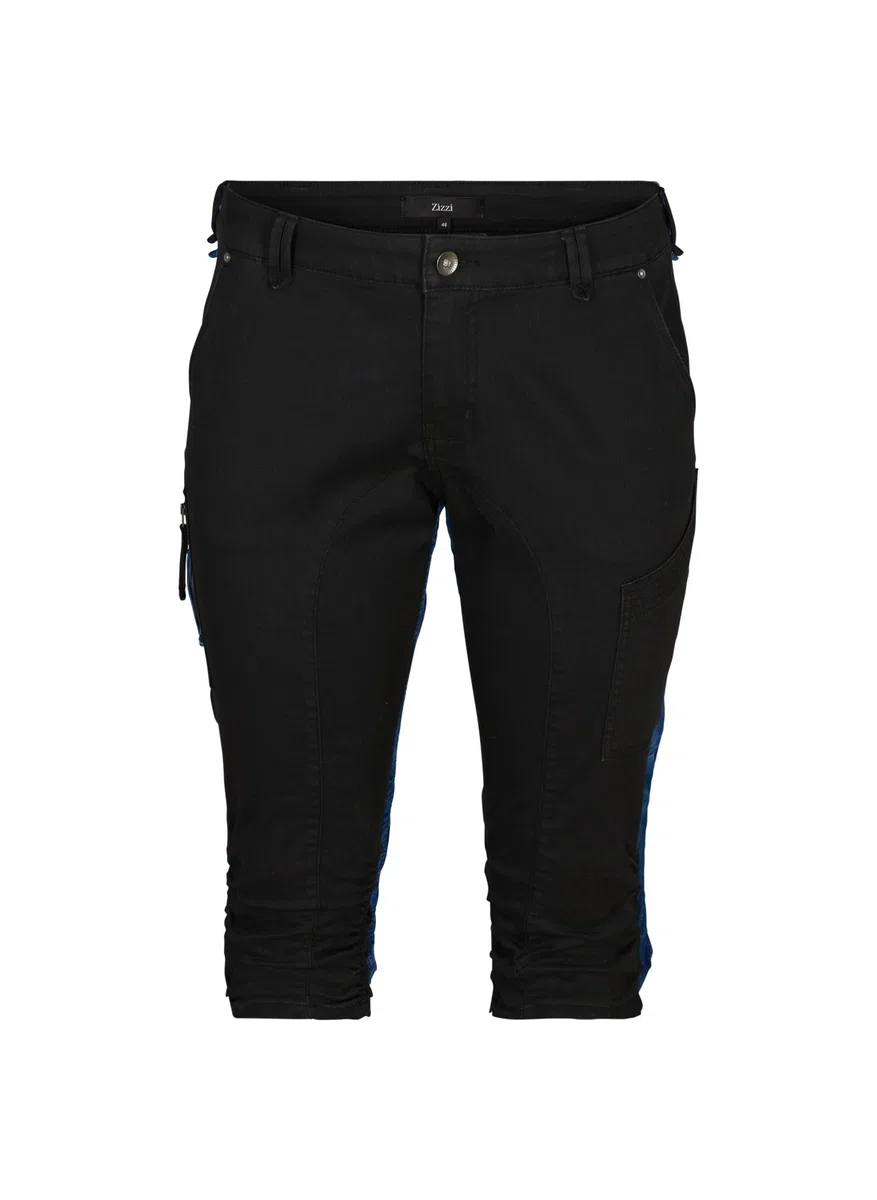 Zizzi Damen Große Größen Capri-Jeans Slim Fit Taschen Größe 42-60