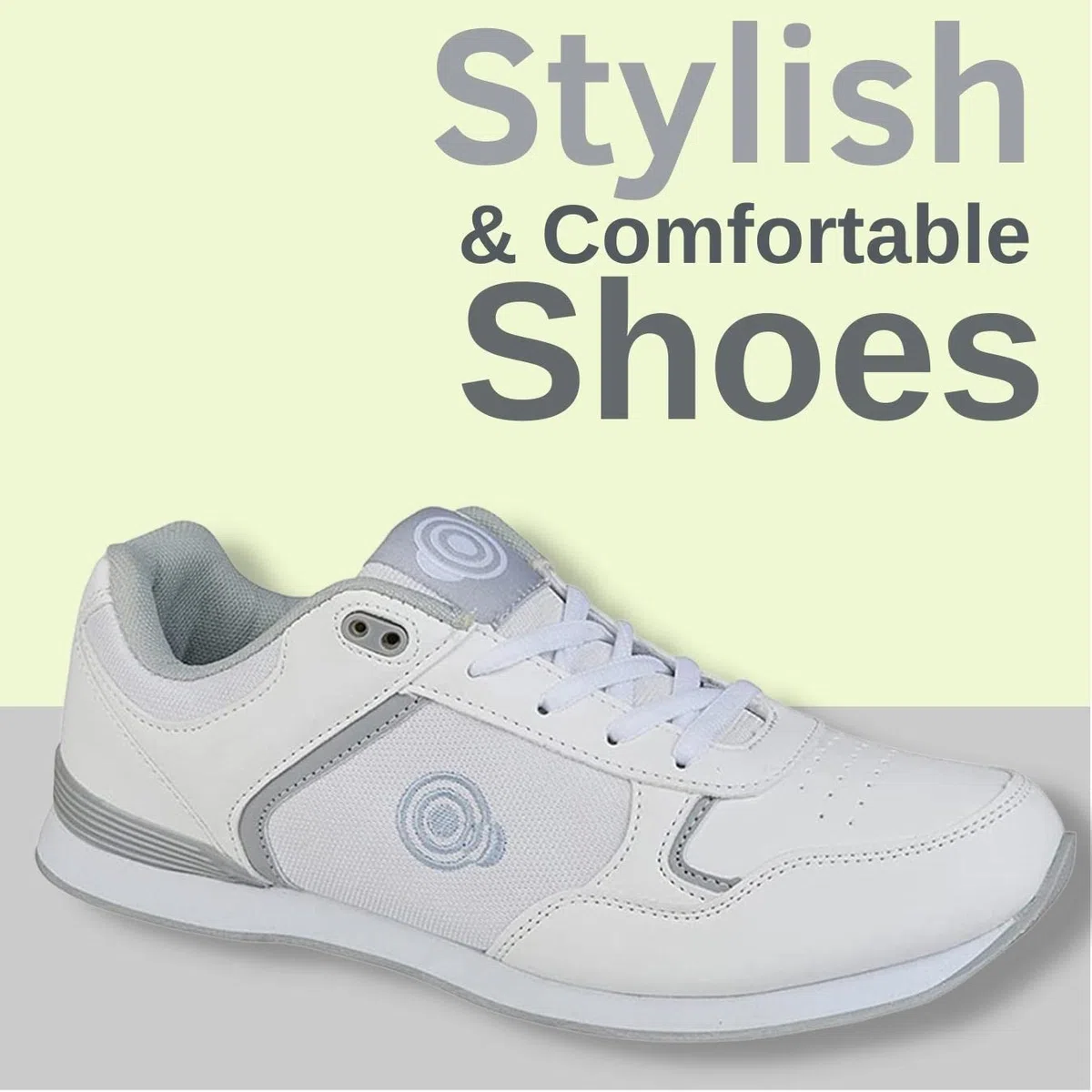 Dek Babyschuhe Womens Damen Schnüren Bis Bowling Schuhe/Ausbilder Weiß/grau