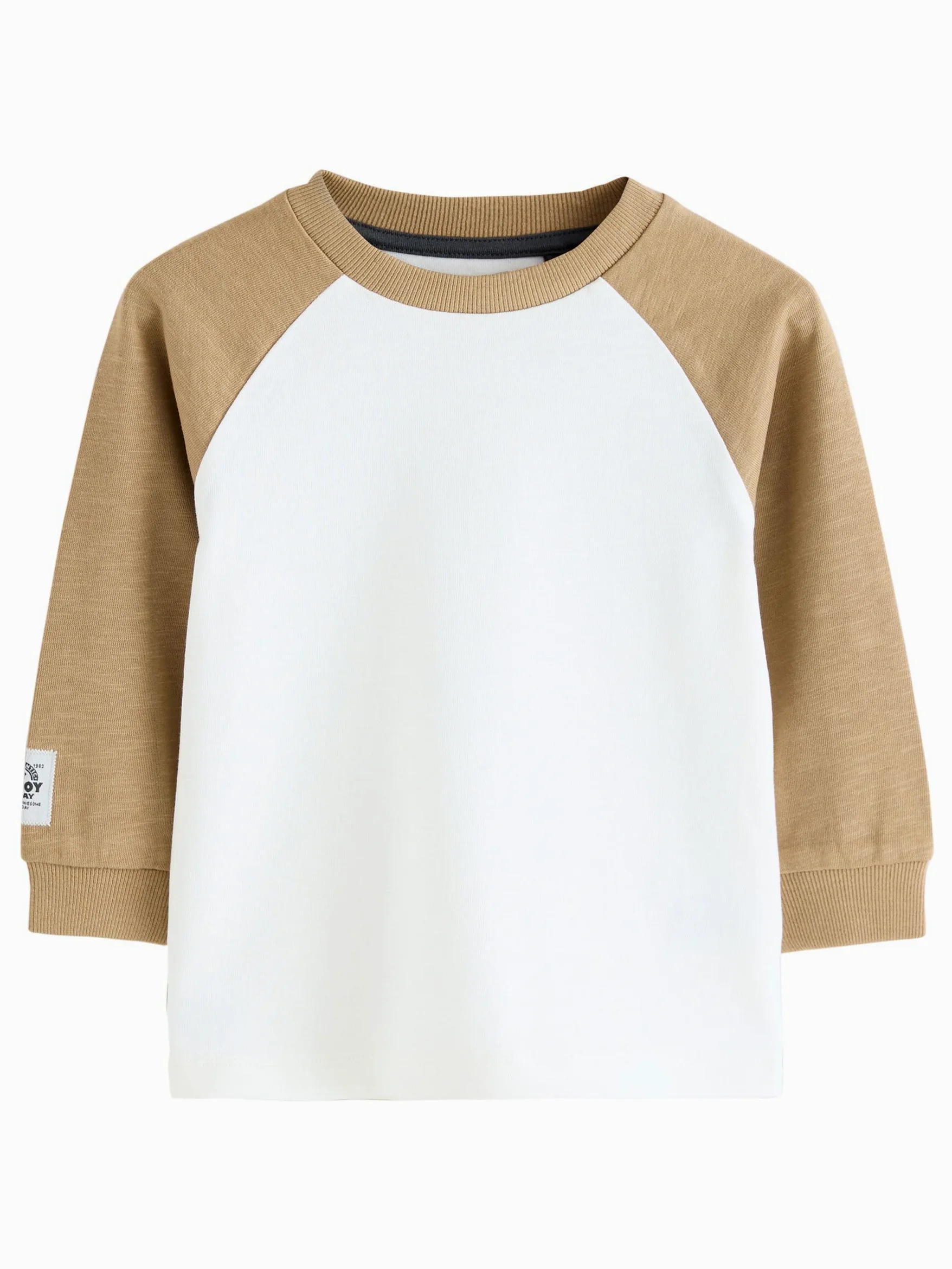 NEXT Jungen Langarmshirts mit Struktur, 3er-Pack 62-122