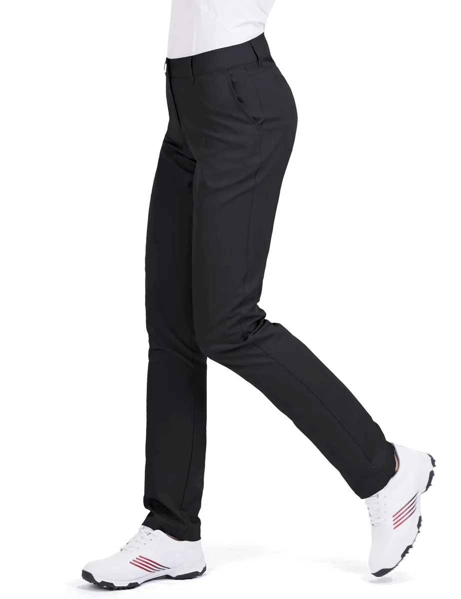 Damen-Golfhose, Stretch, gerade, leicht, atmungsaktiv, Twill - Schwarz - 44