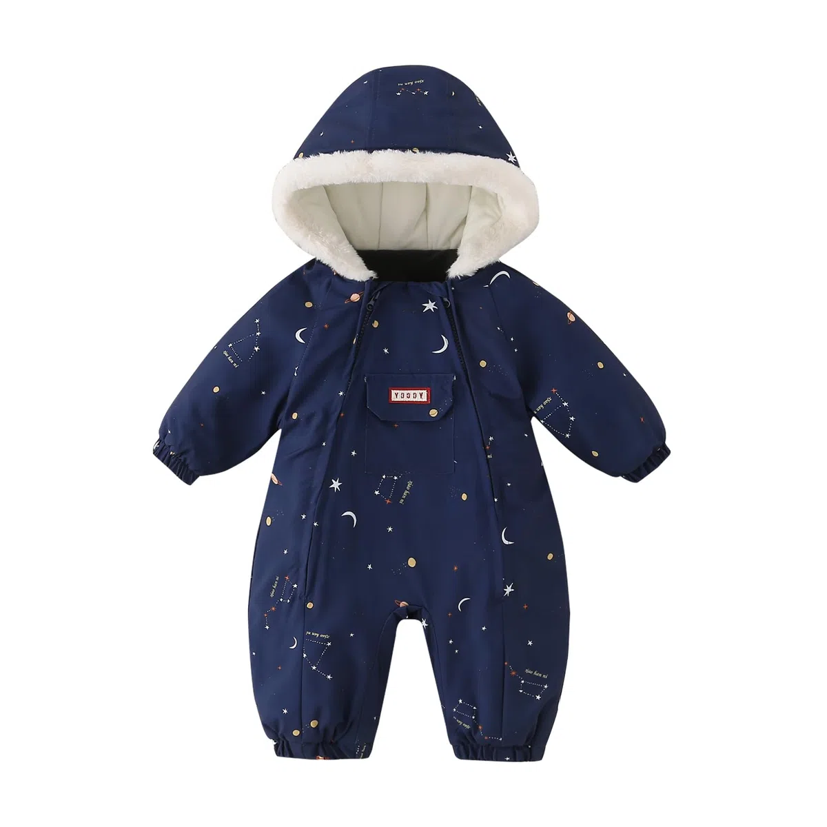 JiAmy Baby Schneeanzug, Baby Jungen Mädchen Winter Overall Strampler Neugeborenes Schneeoverall für 0-24 Monate