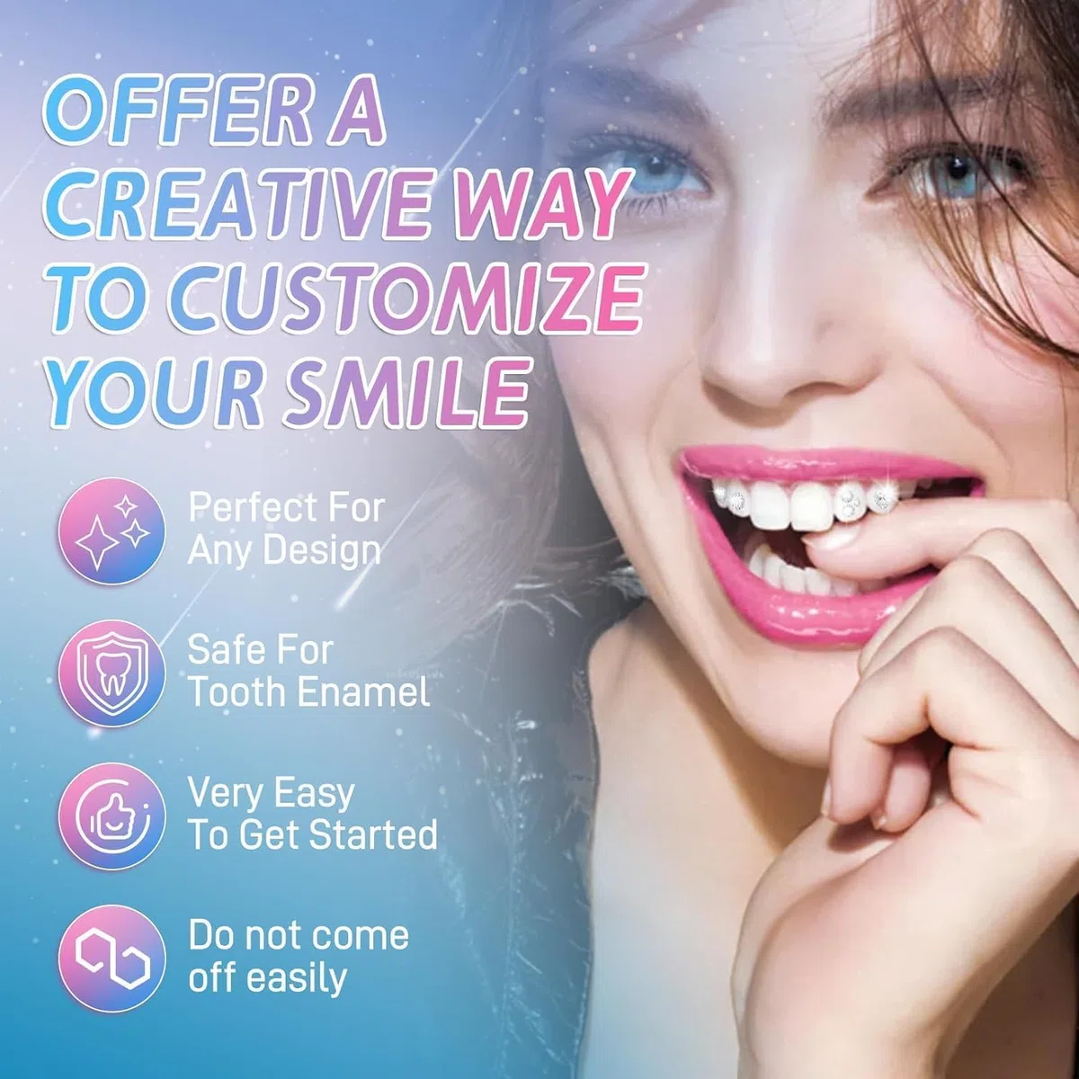 Zahnschmuck Set – DIY Dental Jewelry Set, Tooth Gem kit mit 150 Kristalle Für Party Daliy Leben (Serie F)