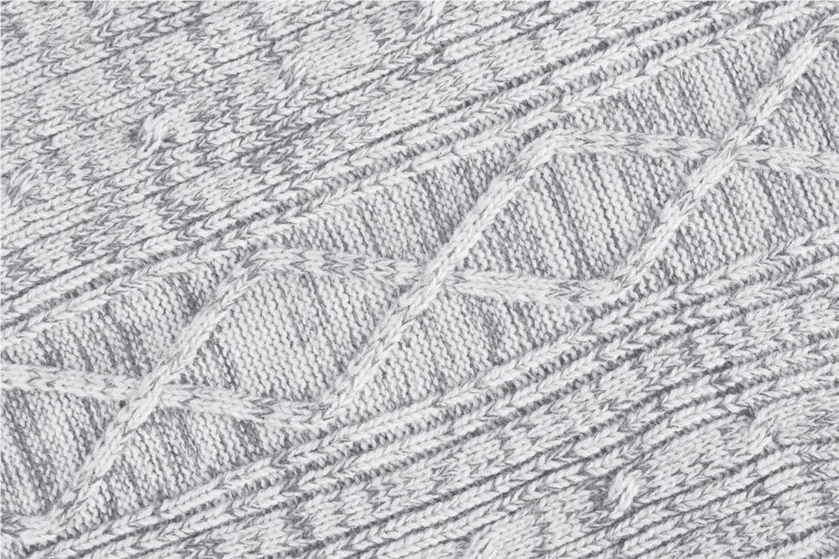 Runcati Herren Strickjacke Langarm Kragen Cardigan mit Zopfmuster Reißverschluss Jacke Gestrickt für Hemd und Shirt