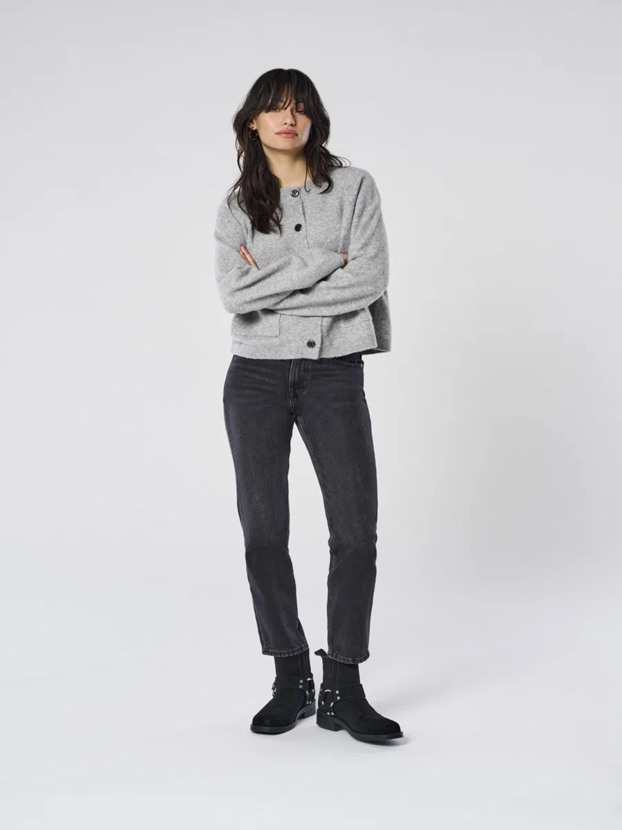 ONLY Female Straight-Fit Jeans ONLEMILY Hohe Taille Gerade geschnitten Knöchellang Jeans